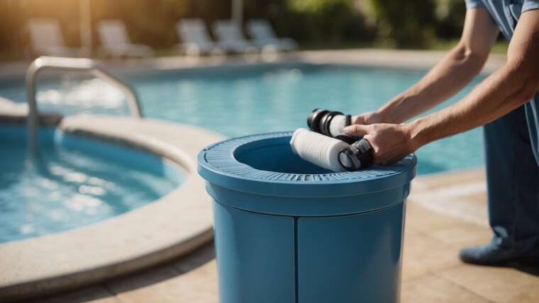 Pool maintenance: filter cleaning and replacements